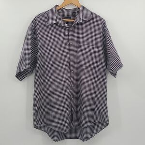 🎉 Van Heusen Men's Short Sleeve Gingham Button Up Dress Shirt